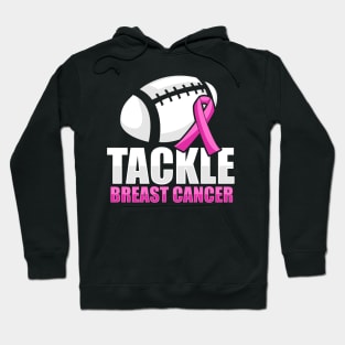 'Tackle Breast Cancer Football' Breast Cancer Gift Hoodie